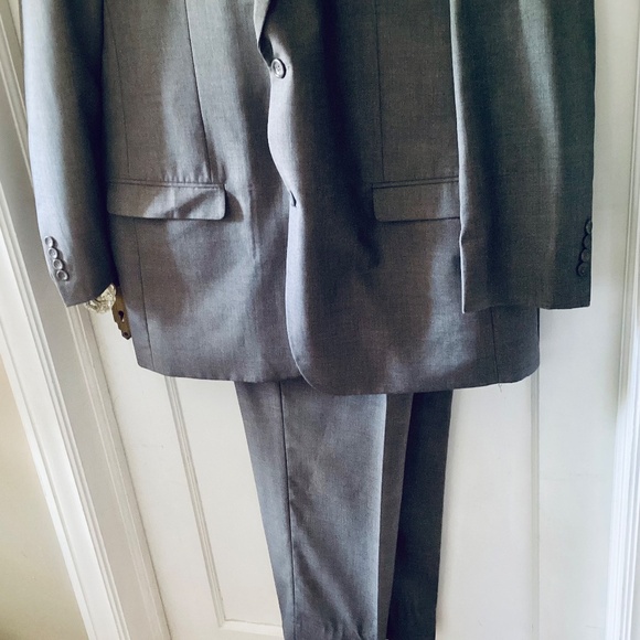 Fabio Fabrinni 3-Piece Suit Men's 42L Gray 2-Button Notch Lapel Formal Wedding - Picture 3 of 16